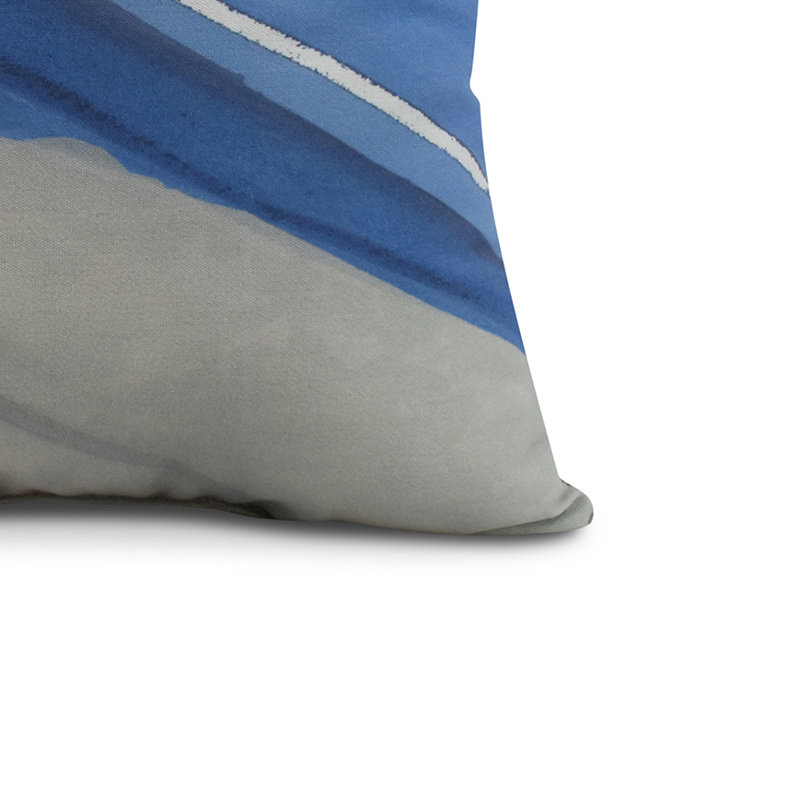 Housse et insert de coussin carré Nantucket, Bleu, 18 po x 18 po