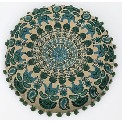 Brielle Eco-Fill Geometric Circular Floor Cushion