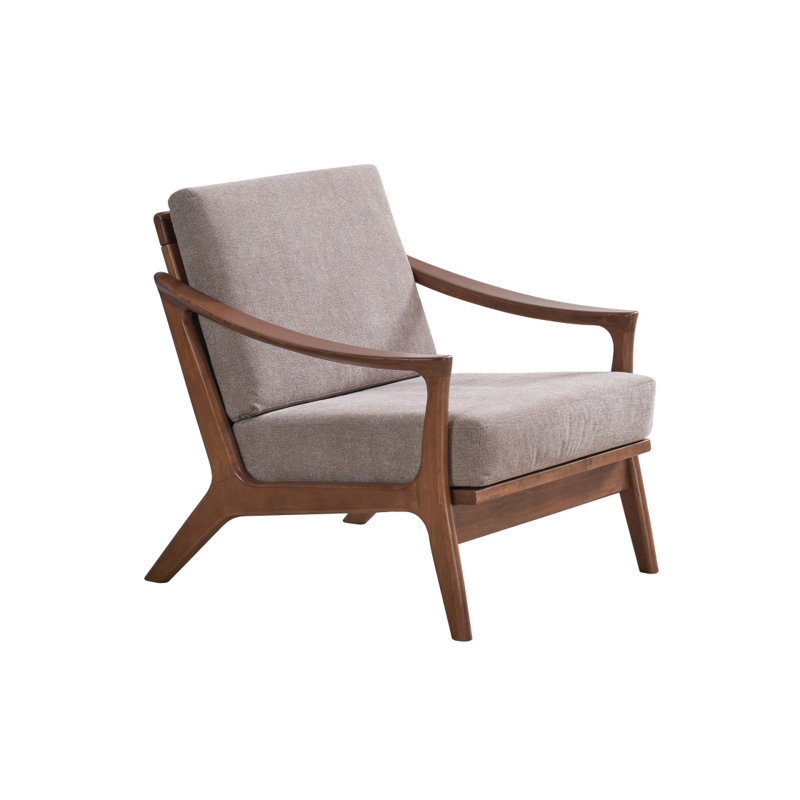 Fauteuil d'appoint en tissu brun clair Lide