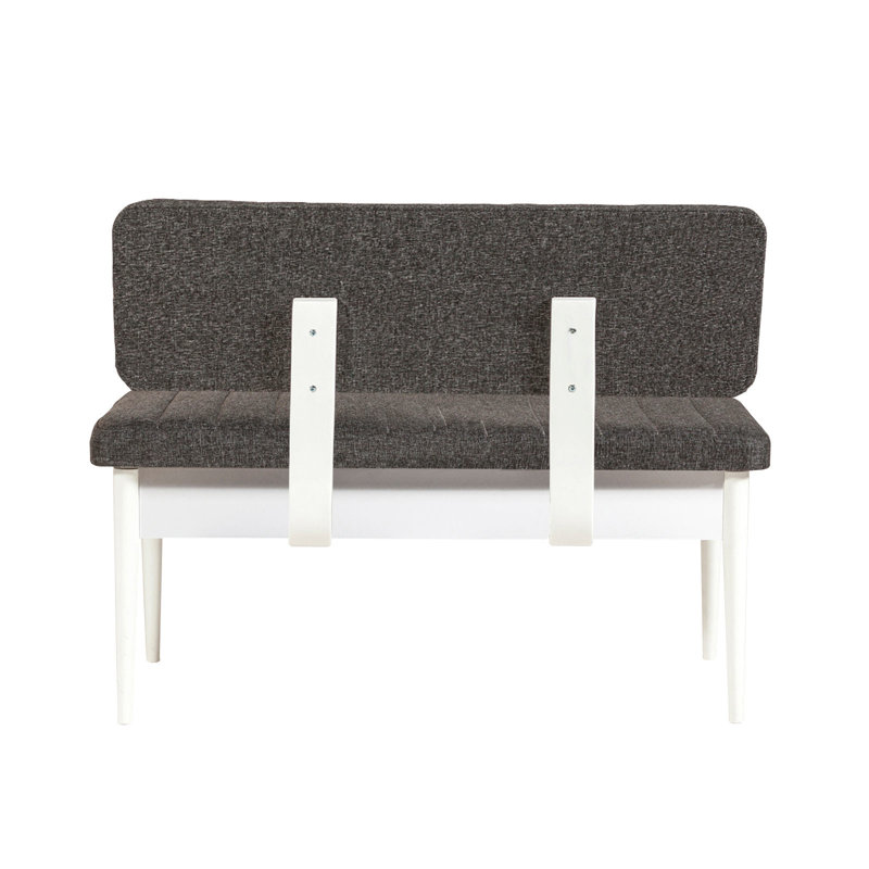Banc rembourré Helle, Blanc / anthracite