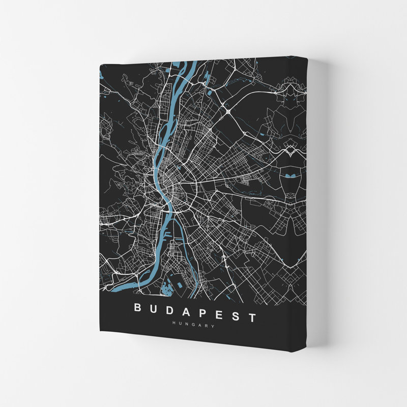 Budapest 1 Piece Wall Art, 42cm H x 29.7cm W x 4cm D, Wrapped Canvas