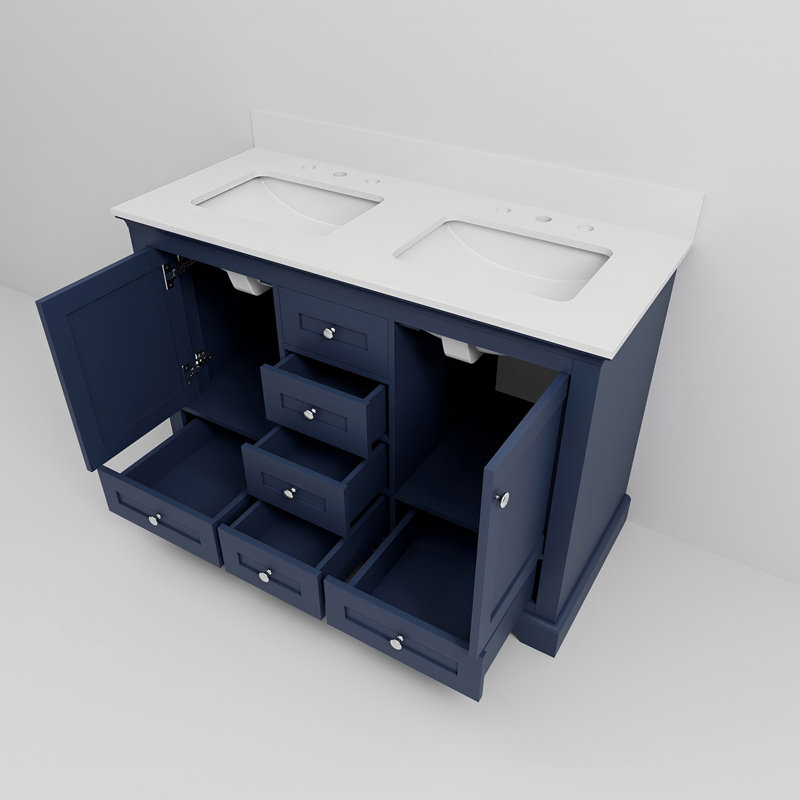 Double Bath Vanity with Quartz Top