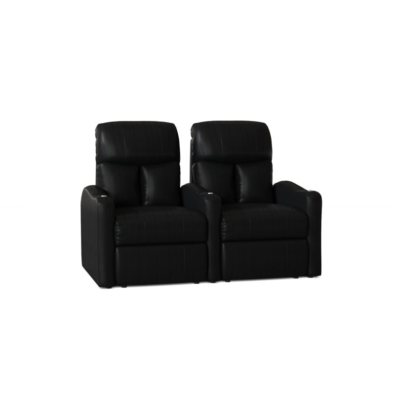 Causeuse de cinéma maison (rangée de 2), Manuel, Onyx Smartsuede