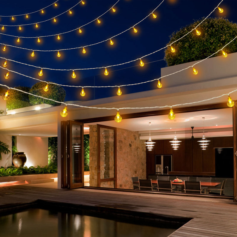 Outdoor 80 - Bulb 7.87'' Plug-in LED Globe String Light