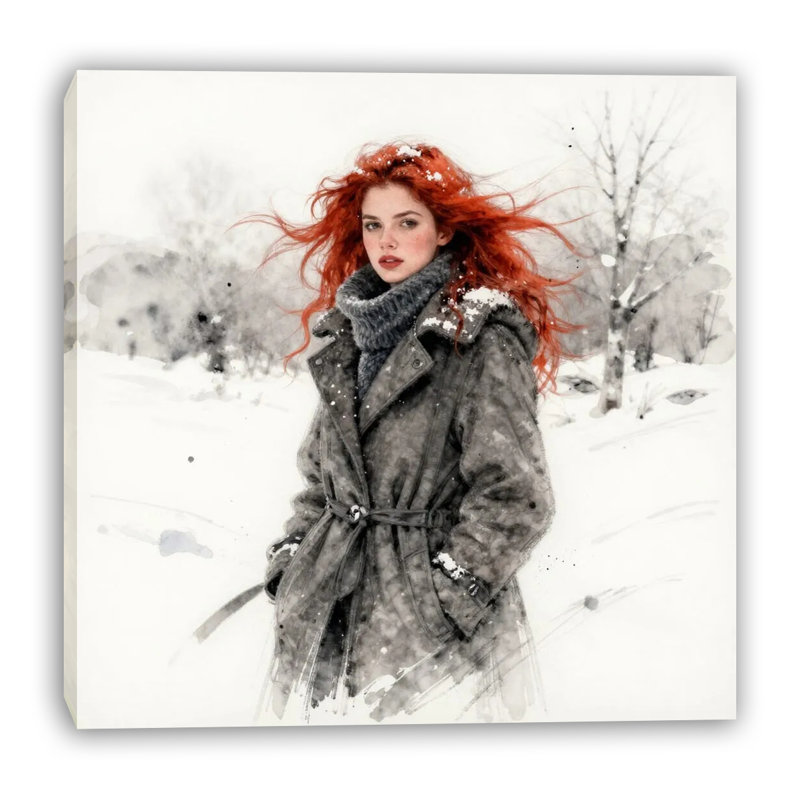 «Winter Gaze», art mural sur toile tendue, L 40 po x H 40 po x P 1,5 po