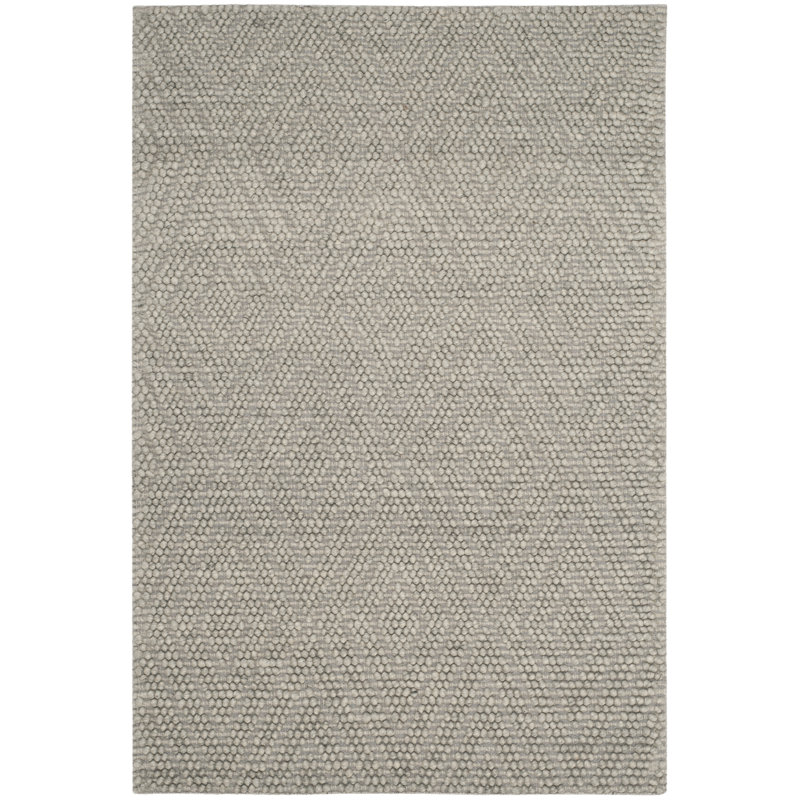 Tapis géométrique en laine / coton tissé à la main Russo, Rectangle 9 pi x 12 pi