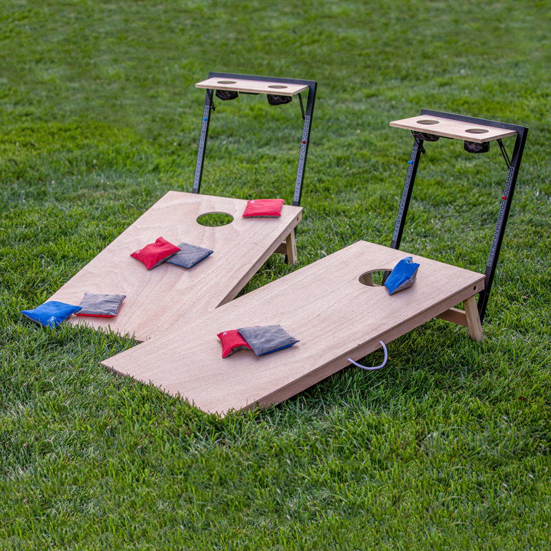 Regulation Size Cornhole Set with LED Lights and Caddy