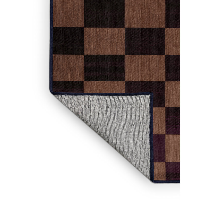 Tapis damier noir lavable à la machine, Carré 3 pi