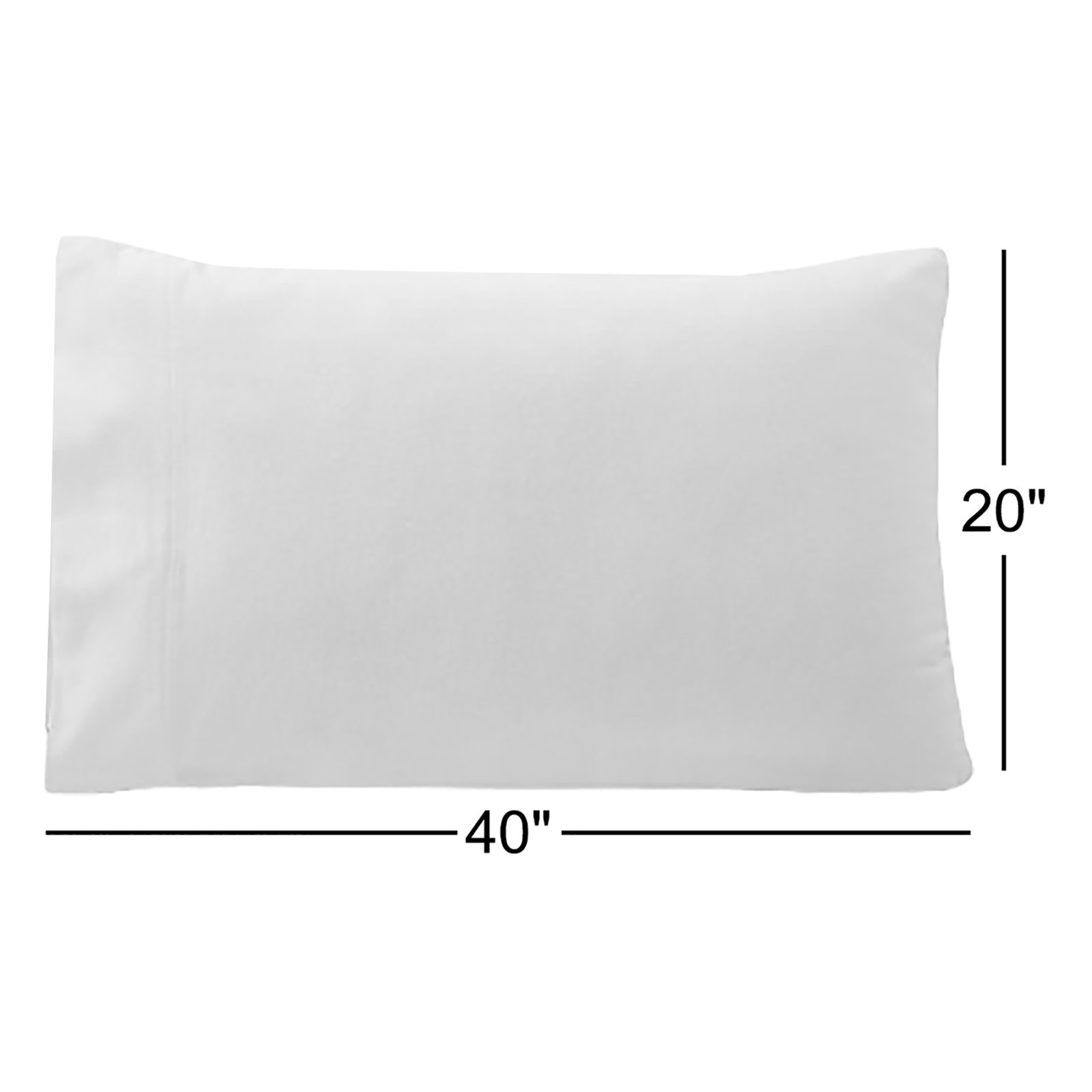 Cotton Flannel Pillowcase, Ivory, King
