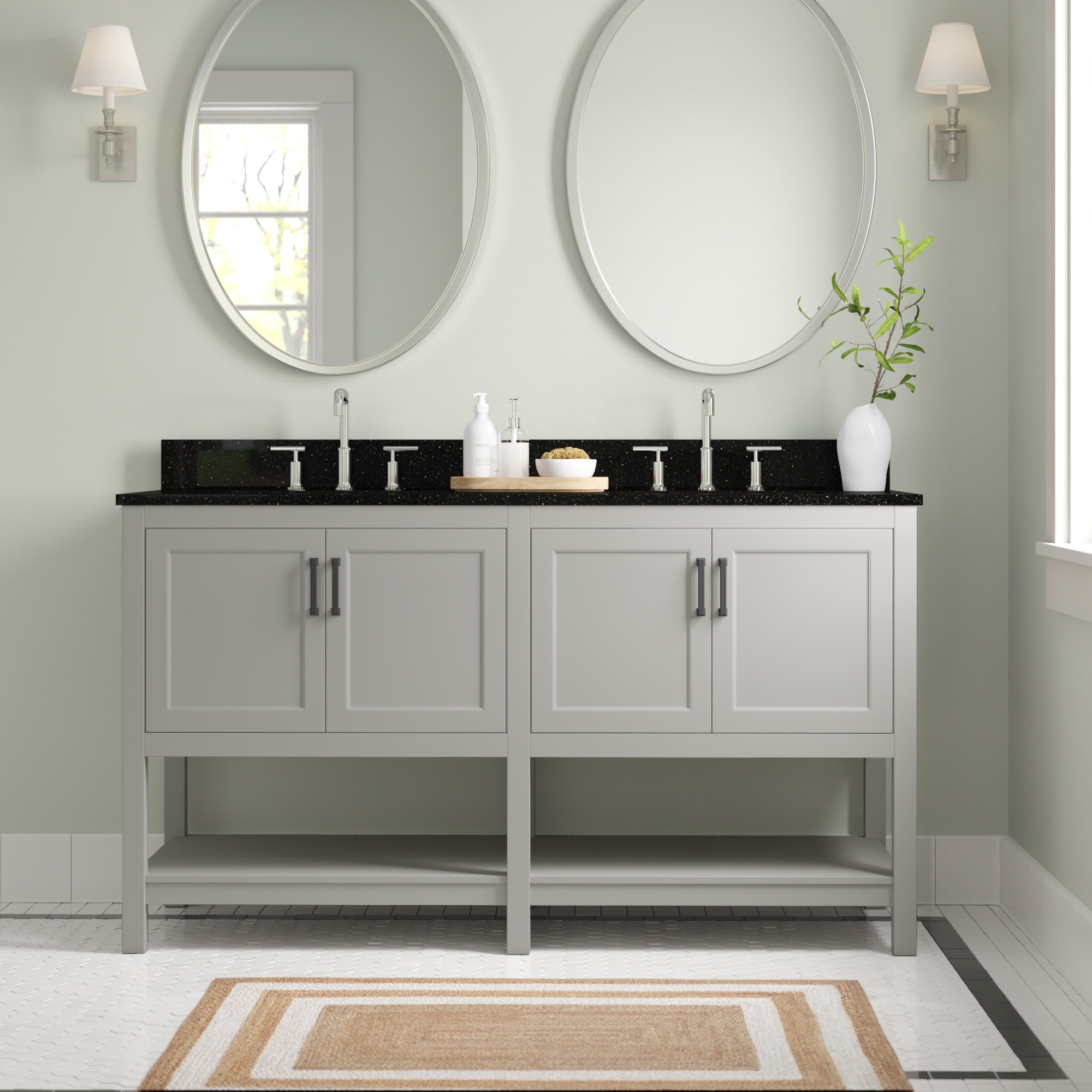 Craft + Main Hollis 61" W x 22" D x 39" H Double Bathroom Vanity | Wayfair