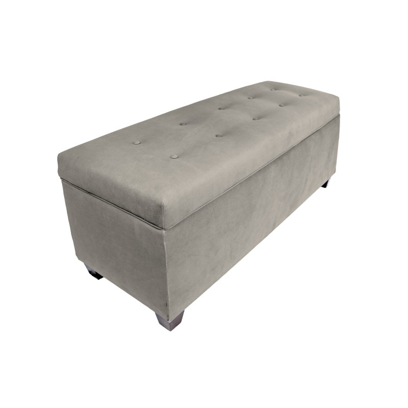 Heaney 18 Pair Shoe Storage Bench, Platinum