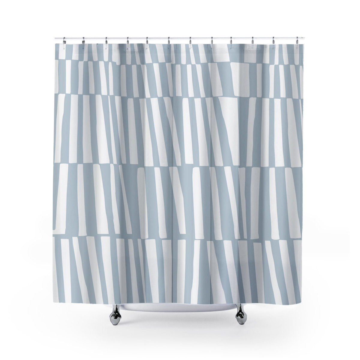 Thora Abstract Mid-Century Shower Curtain, Gray
