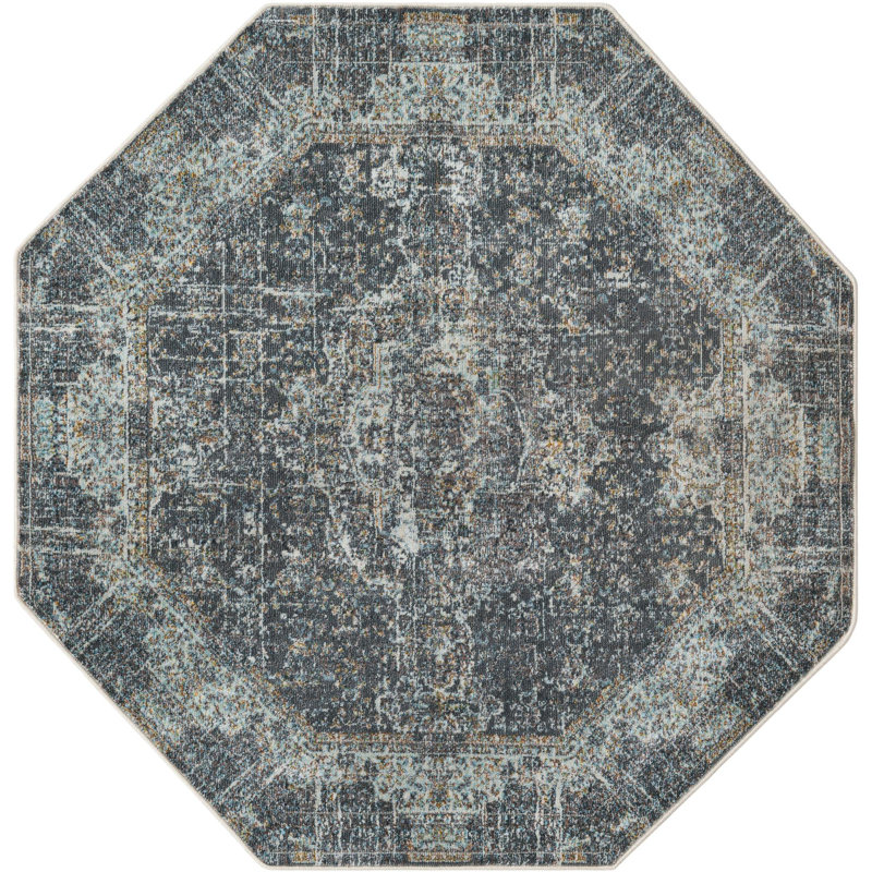 Majed Abstract Indoor Rug, Octagon 5'5"