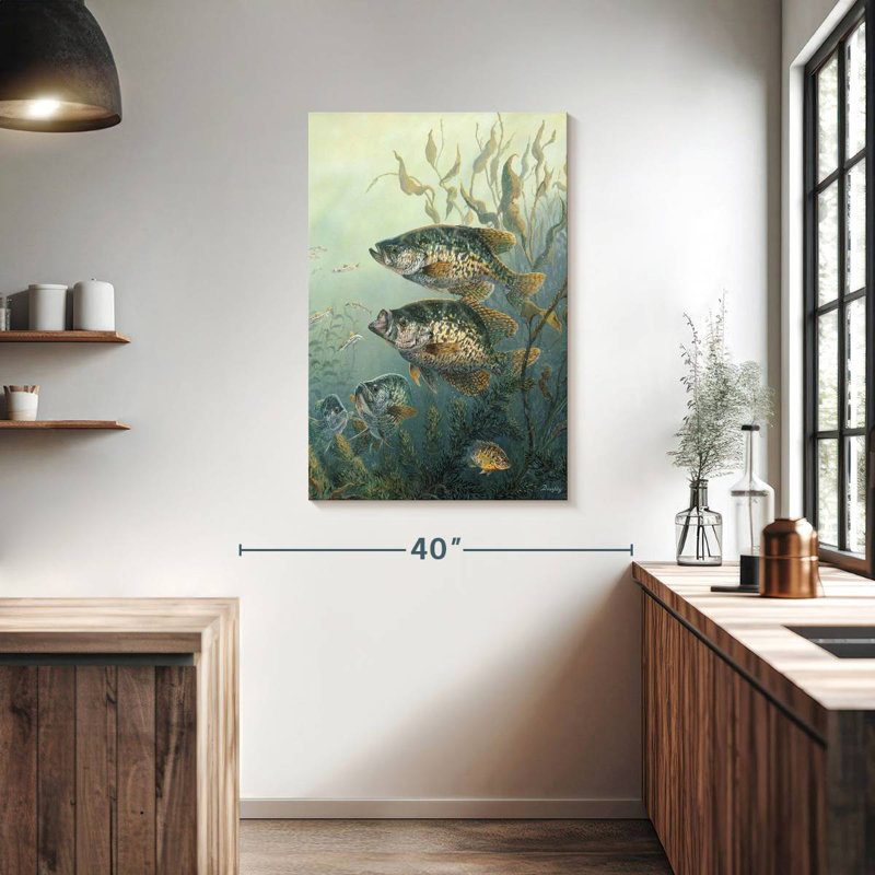 Brampt Black Crappies, 39" H x 26" W