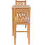 Outdoor 3 - Piece Teak Dining Set with Cushions-1372400154
