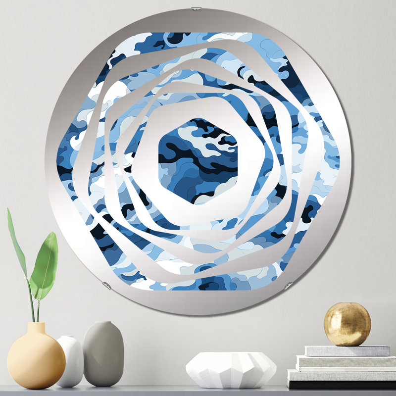 Arctique Camo Blizz - miroir décoratif Amorphe, 31,4 po x 31,4 po