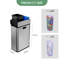 Poubelle de cuisine 15 gallons, poubelle de cuisine à pédale avec couvercle papillon, grande poubelle en acier inoxydable anti-odeur avec seaux intérieurs amovibles (2 x 28 L) - Argent