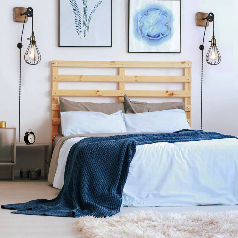 Applique murale suspendue noire avec bras en métal