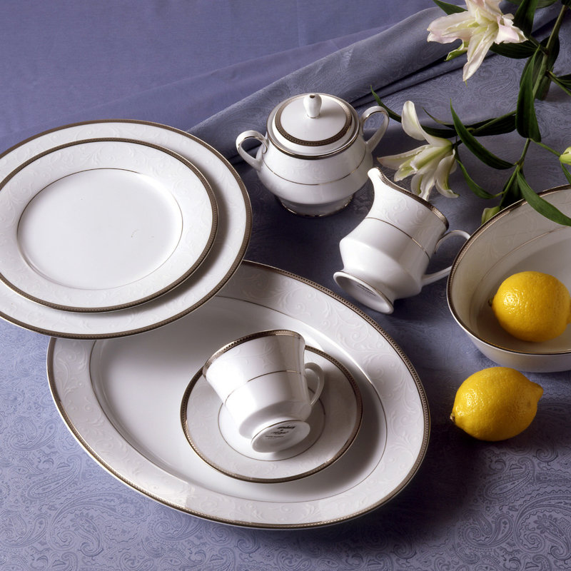 Plateau Noritake Regina Platinum, 16 po