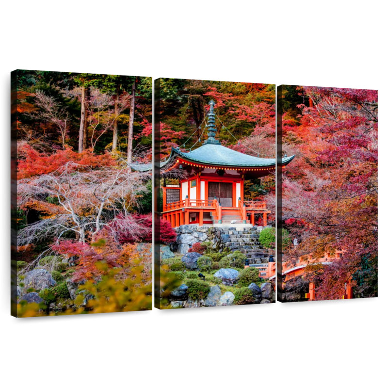Adella Daigoji Japanese Temple, 32" H x 50" W