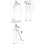 AXOR Montreux Double Handle Floor Mounted Clawfoot Tub Faucet Trim with Handshower-17271239