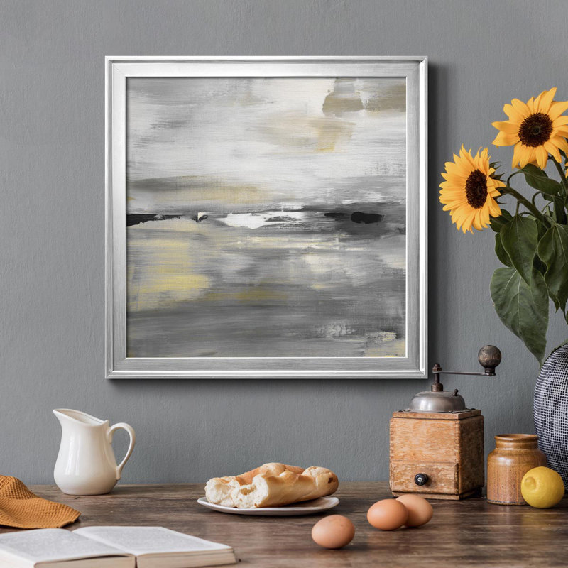 Morning Mirage - Reproduction d'art sur toile encadrée, H 22,5 po x l 22,5 po x P 1,5 po, Argent