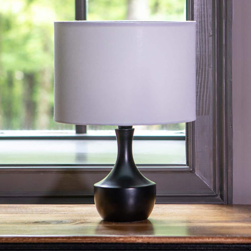 Lampe de table 15 "noir satiné