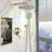 Wall Mounted Round Handheld Shower System With With Rough-in Valve-86770936