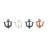 Finke Metal Single Hanger Anchor Multi Colored Wall Hook Set