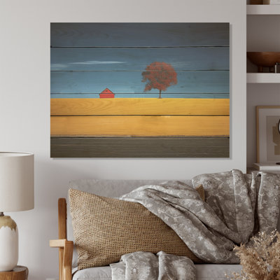 Prairies Endless Horizons I - Prairies Wood Art On Natural Pine Wood