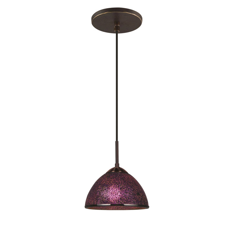 Espalda 1 - Light Single Pendant, Mosaic Red, Medium Bronze