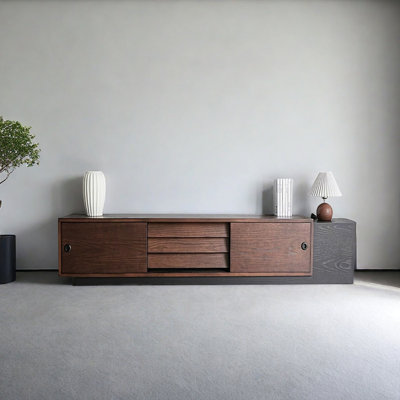 Retro color-matching design simple TV cabinet