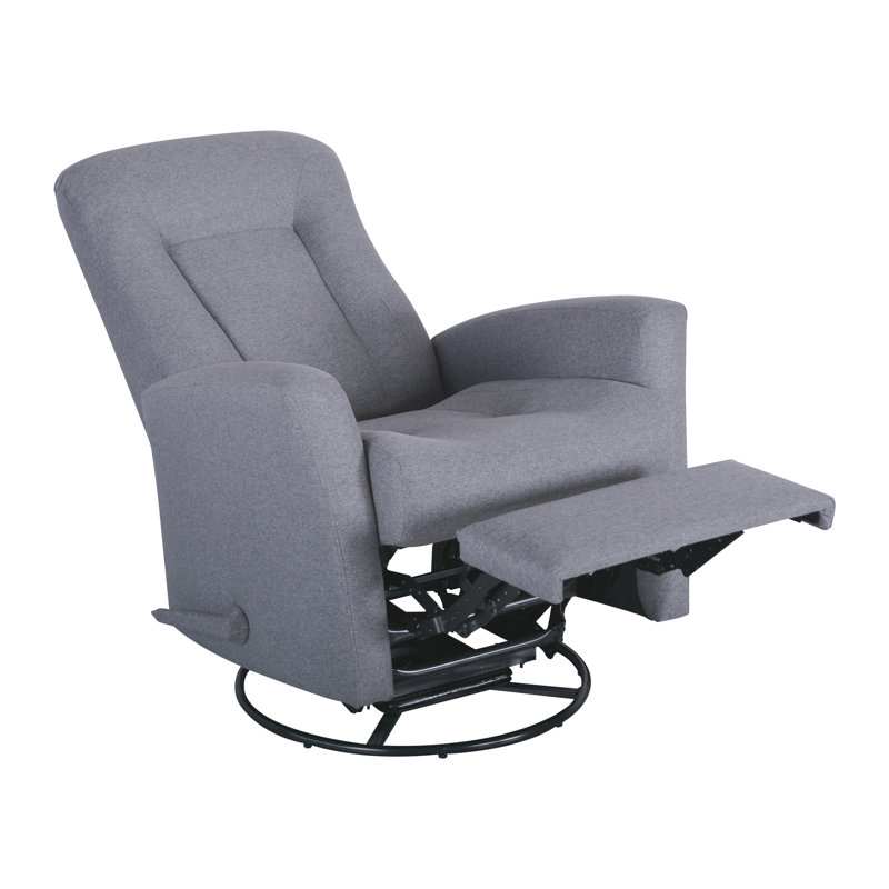 Upholstered Polyester Swivel Recliner