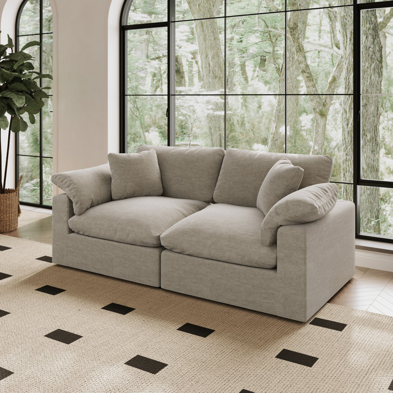 Canapé modulaire surdimensionné Cloud, Gris clair