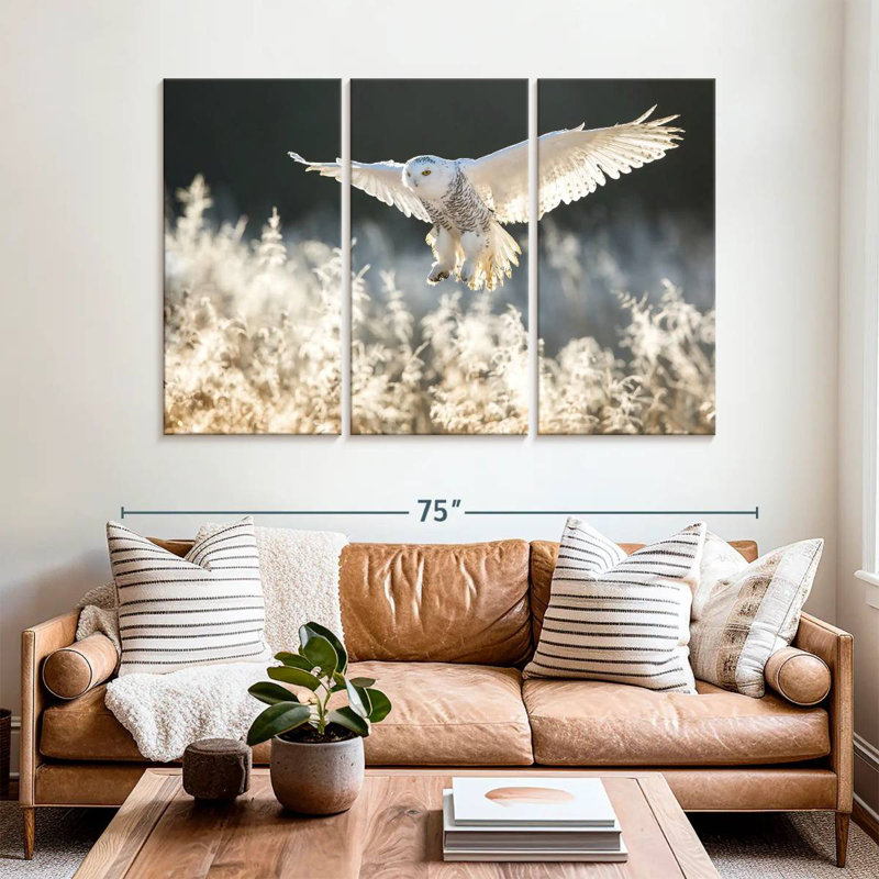 Snowy Owl Hunt, 42" H x 65" W