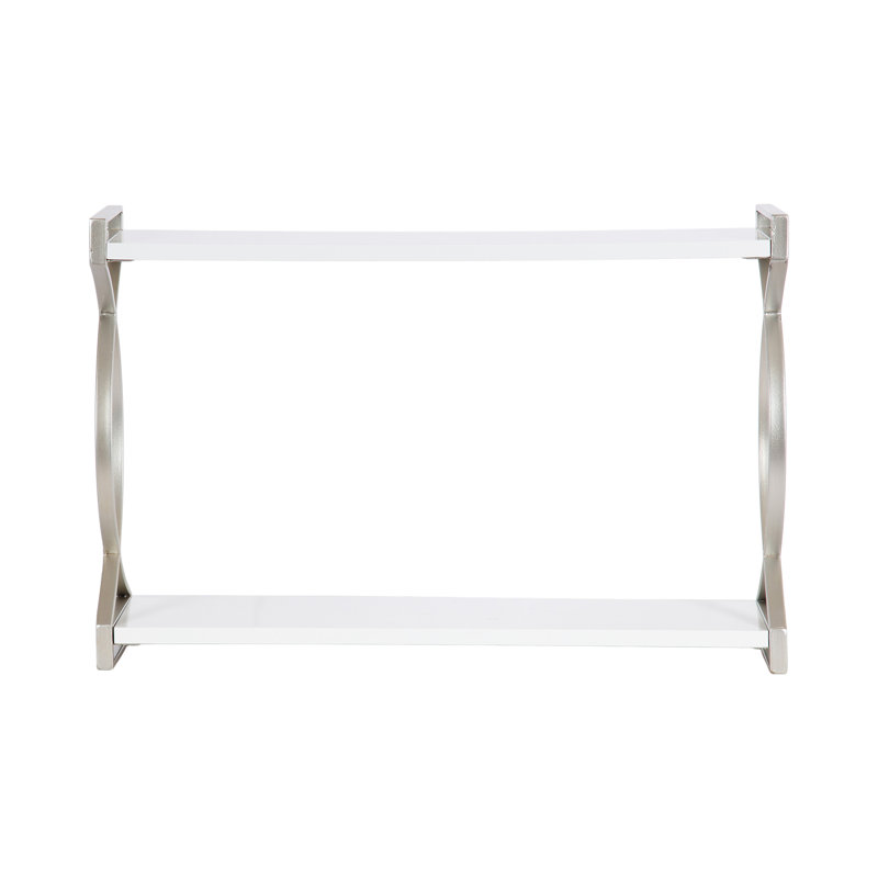  Arietta Tiered Shelf 18X7x28 White, Gold