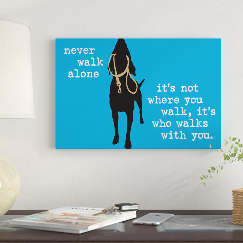 «Never Walk Alone I», impression sur toile, H 8 po x l 12 po x P 0,75 po, Toile tendue, Pas de tapis