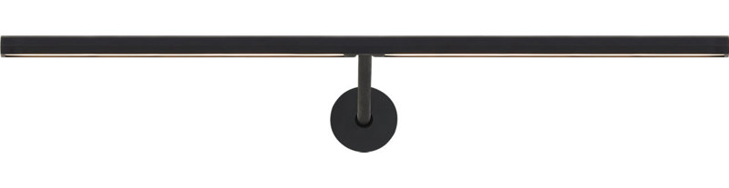 Plural Faceted Picture Light, Nightshade Black, 0.7" H x 18" W x 8.9" D, 13.5