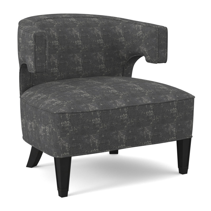 Laurel Barrel Chair, Espresso, Filigree Ivory 100% Polyester