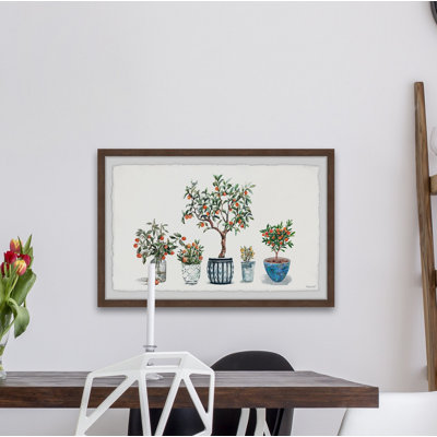 Orange Trees 1 Piece Single Picture Frame Painting