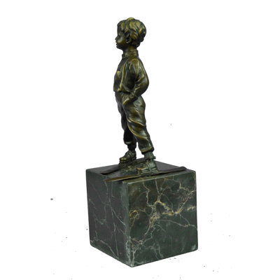 Sculpture sport joueur de ski