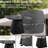5 Modern Outdoor Dining With 44" Sintered Stone Table, Flared Base, 4 Swivel Rocking Chairs, Cushions And Easy Seating/Exiting Pedestal Rust- Design