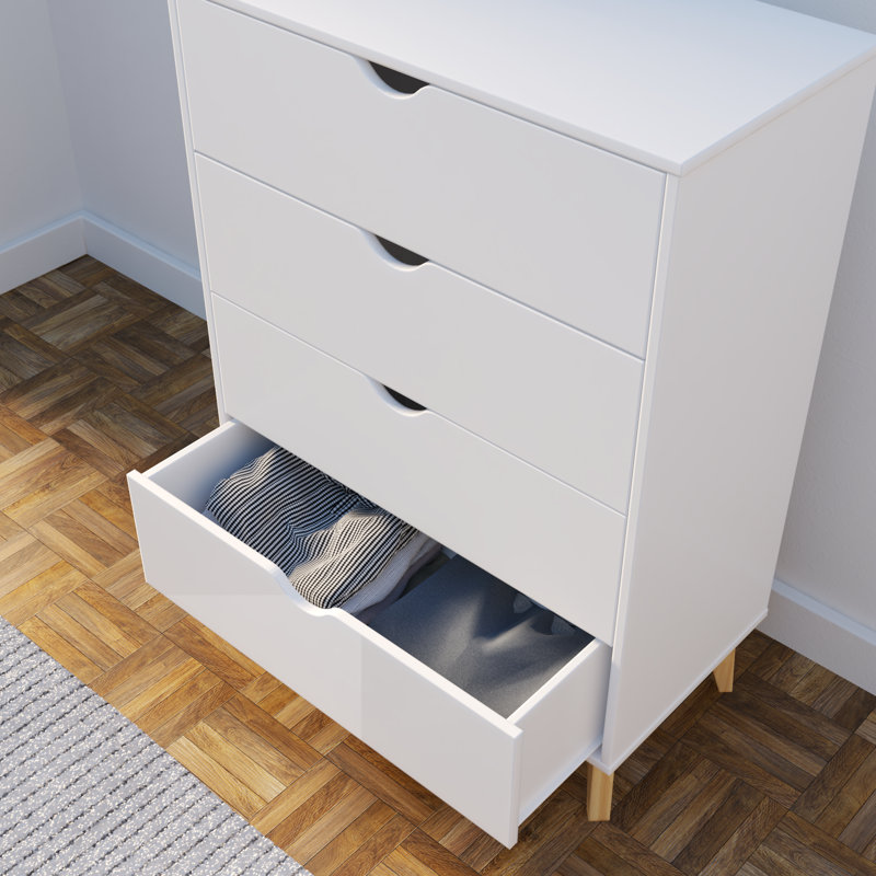 Jasmond 30'' W 4 - Drawer Dresser, White