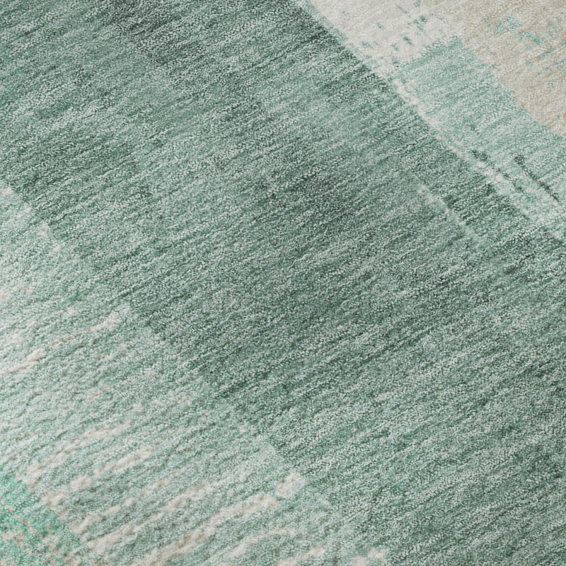 Premium Machine Washable Mehara AMF1689 Stripes Rug, Round 8'