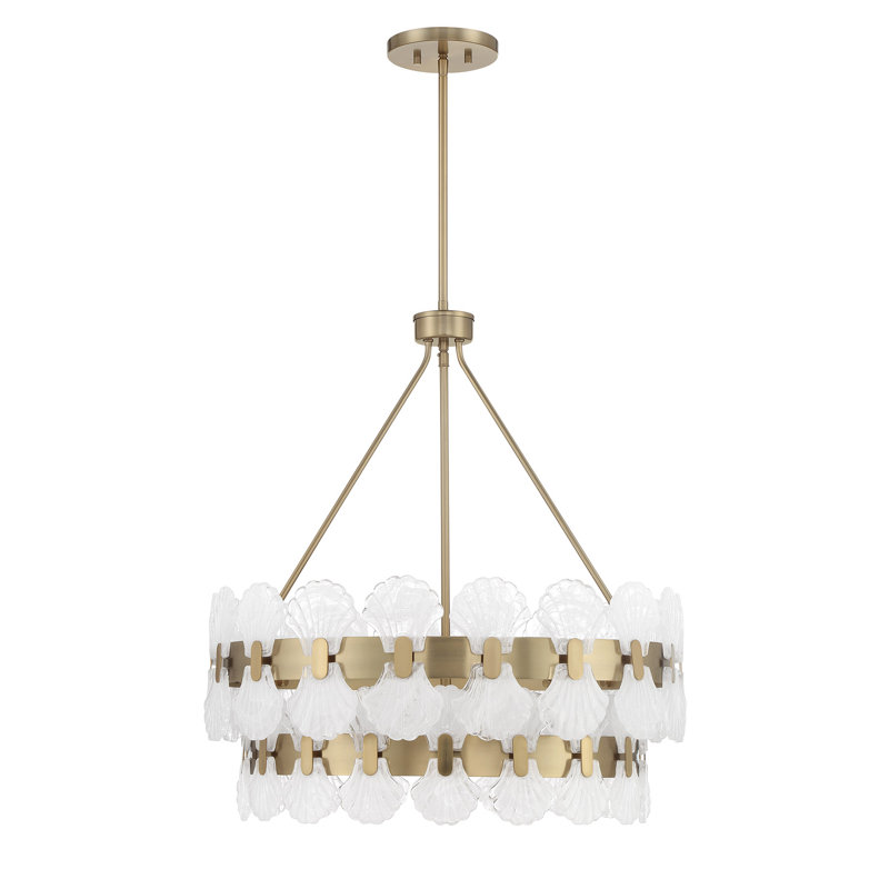 Lustre 5 lumières Bancroft en laiton noble, Laiton