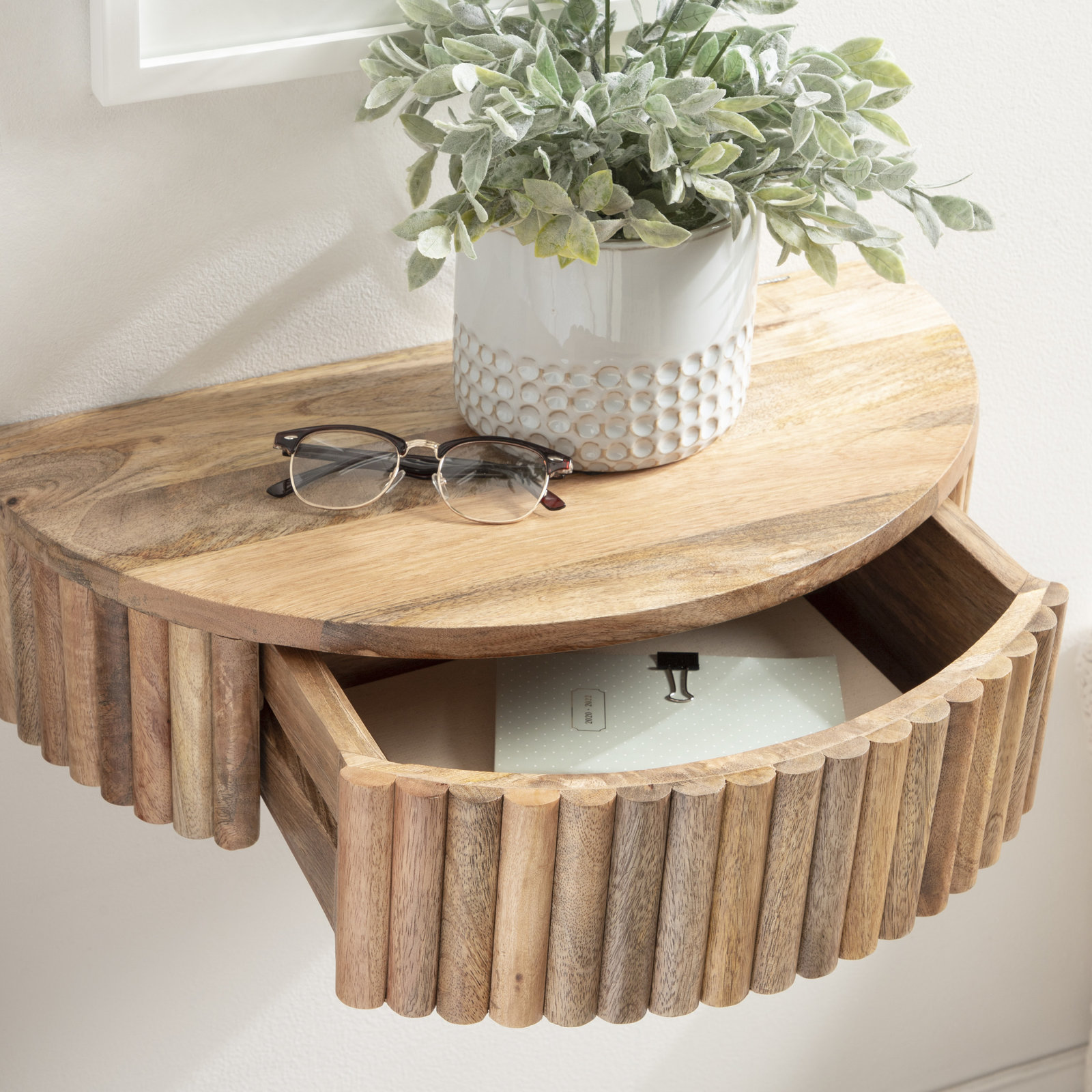 Kristie 20" Floating Shelf, Natural