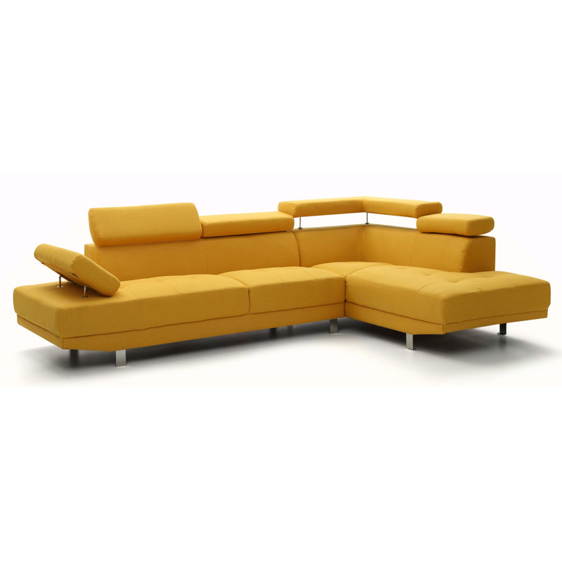 Canapé modulaire Riveredge (sans repose-pieds), jaune, Jaune