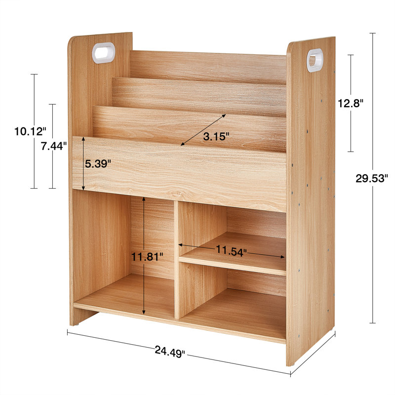 Bibliothèque et rangement pour jouets Melgarejo, Oak