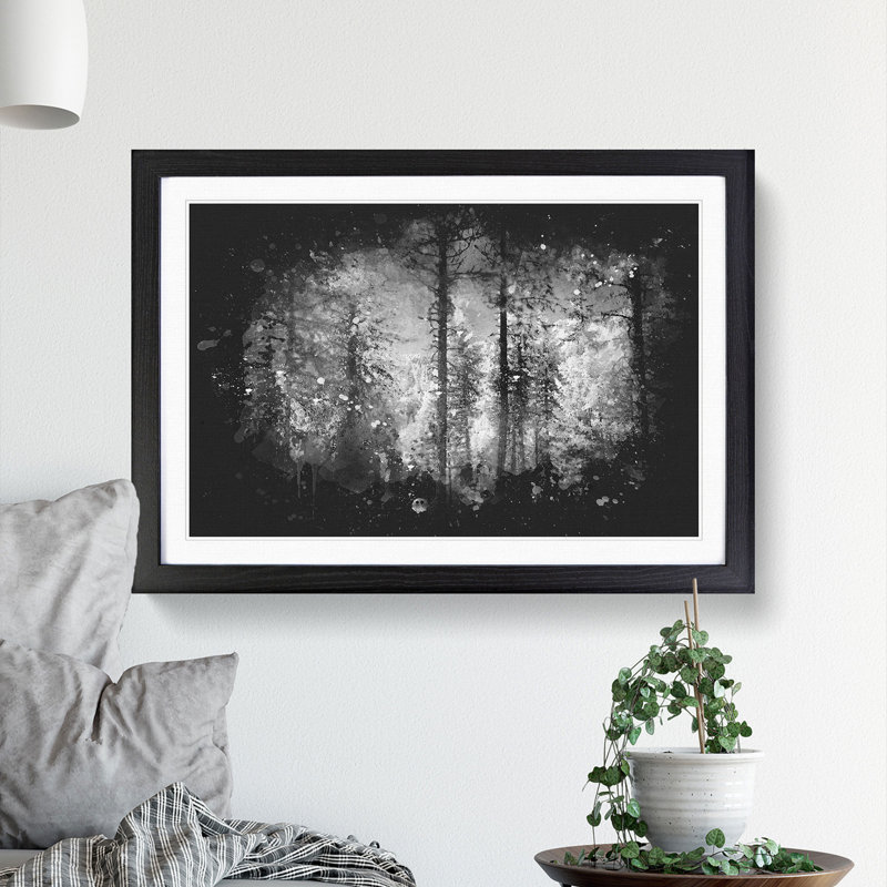 Montana Forest - Picture Frame Painting Print, 33cm H x 45cm W x 2cm D, Black Framed