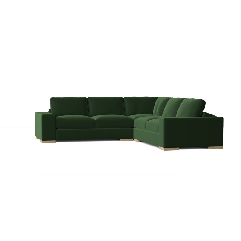 Canapé modulaire Brann de 120 po de largeur Brann, Émeraude, Noir